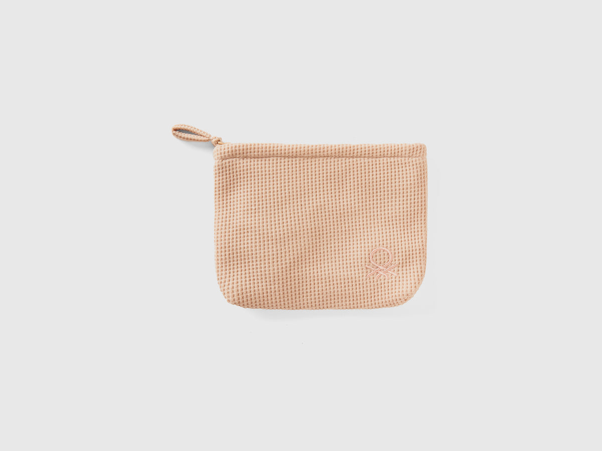 Beauty case in cotone a nido d'ape