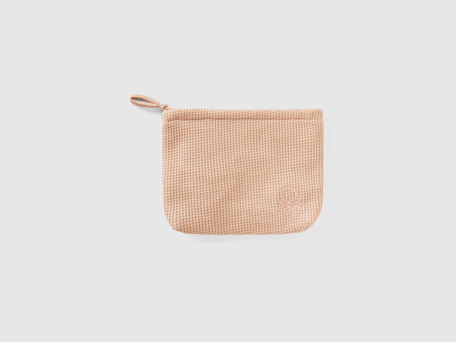 Beauty case in cotone a nido d'ape da donna pesca | Benetton Outlet