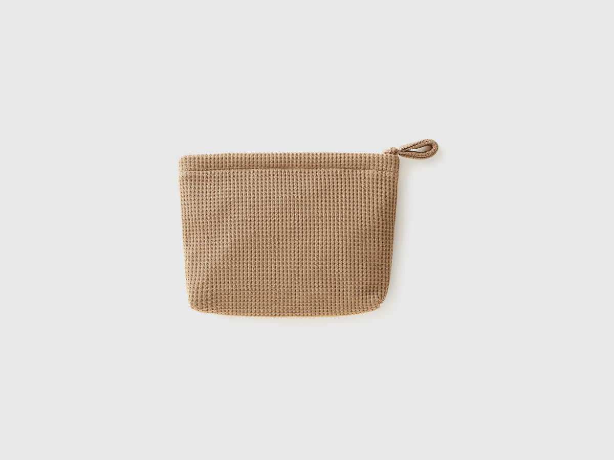 Beauty case in cotone a nido d'ape