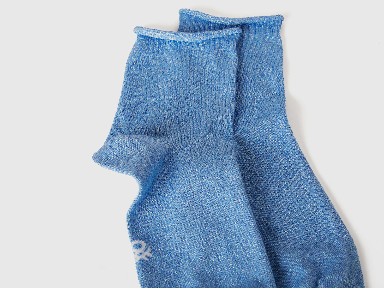 Calzini corti con lurex da donna azzurro 2 | Benetton Outlet