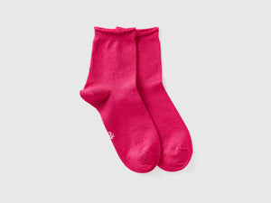 Short socks with lurex