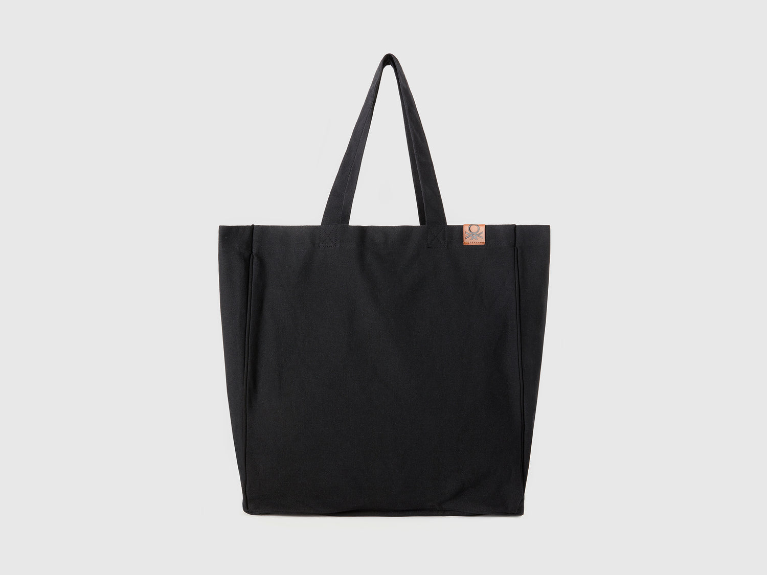 Bolsa de compras de lona da donna nero | Benetton Outlet