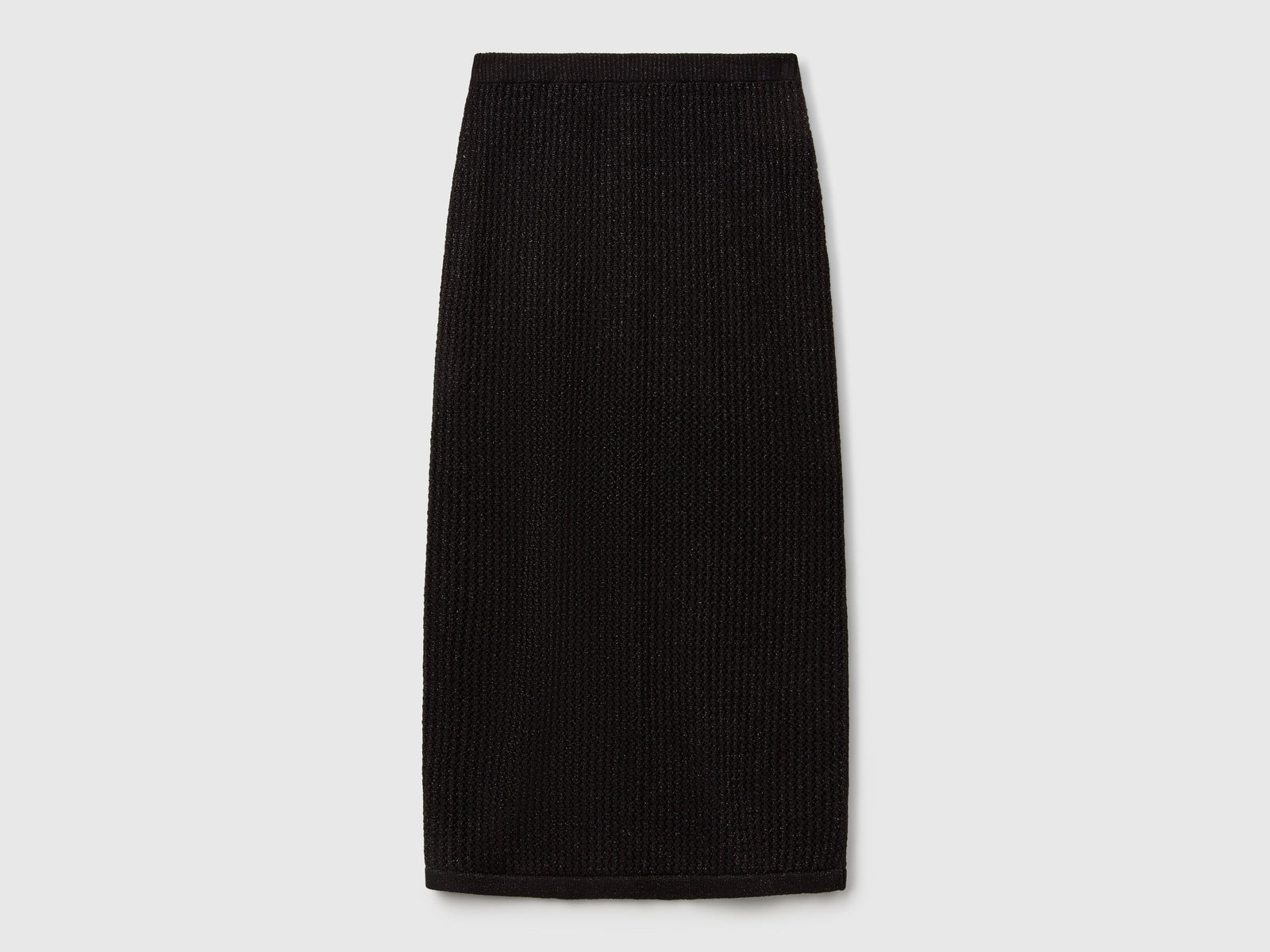Gonna in maglia tricot da donna nero 2 | Benetton Outlet