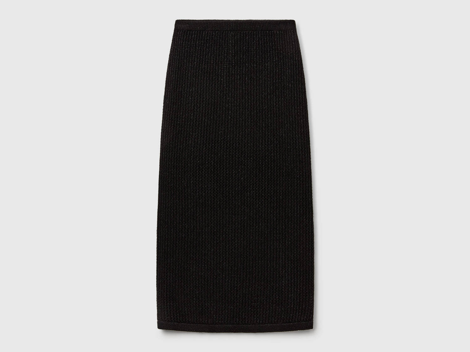 Gonna in maglia tricot da donna nero | Benetton Outlet
