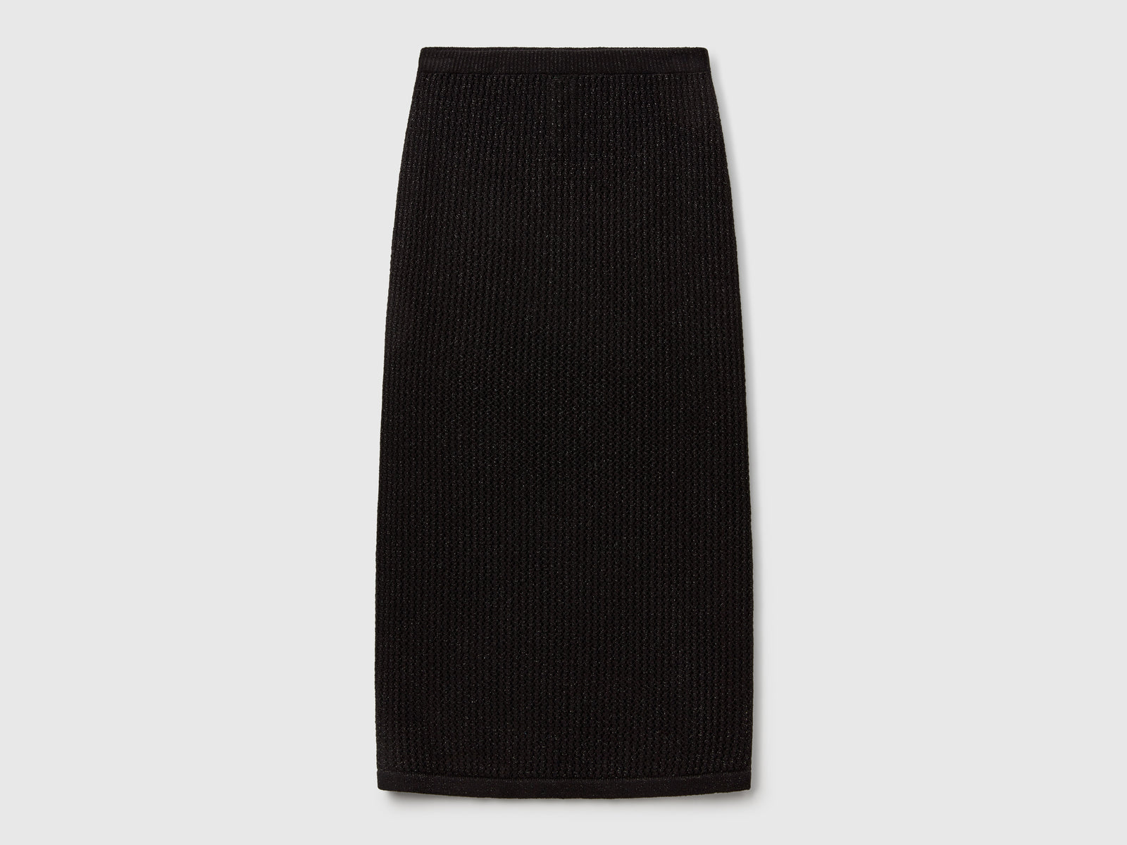Gonna in maglia tricot da donna nero | Benetton Outlet