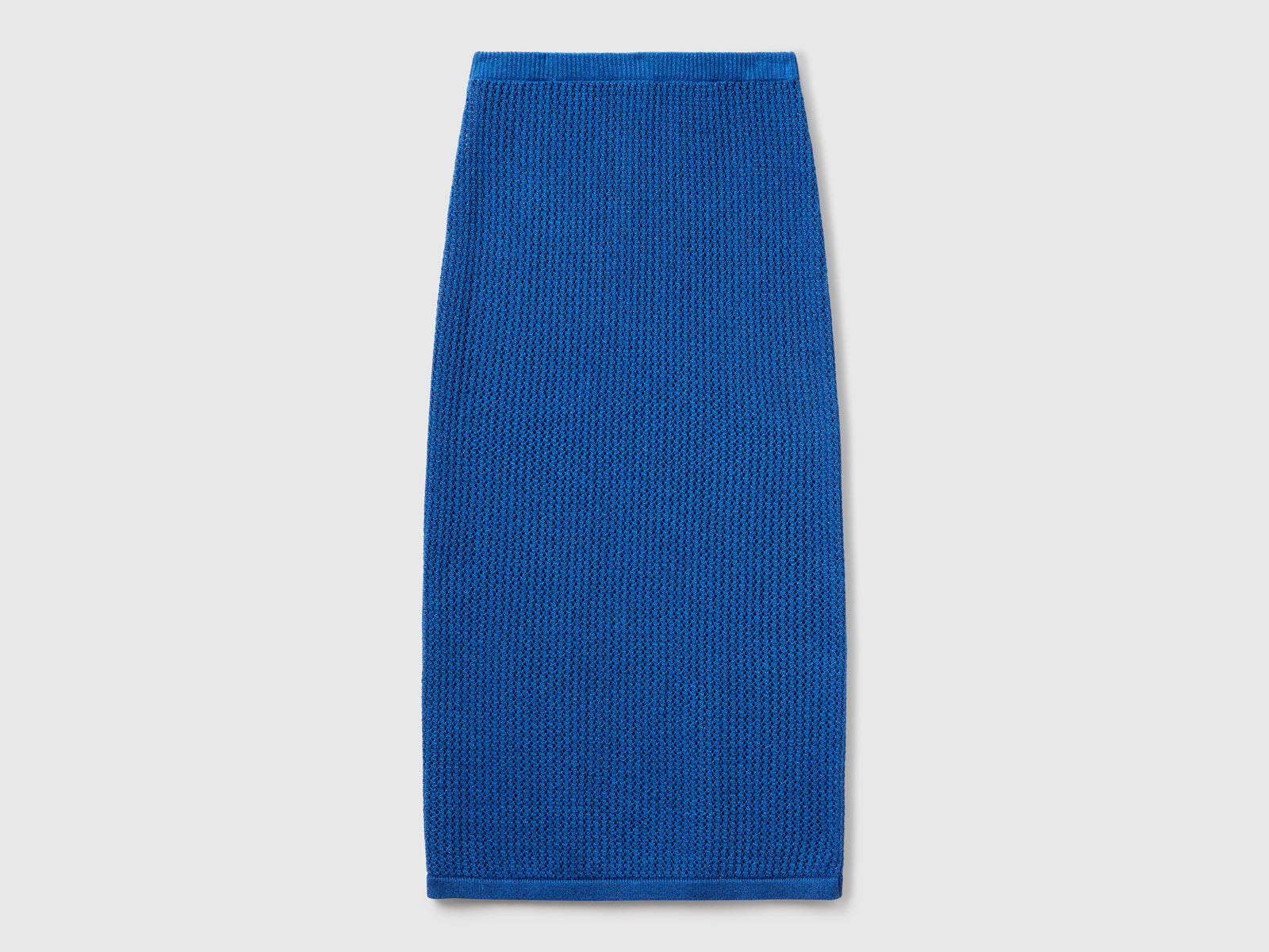 Gonna in maglia tricot da donna blu 2 | Benetton Outlet