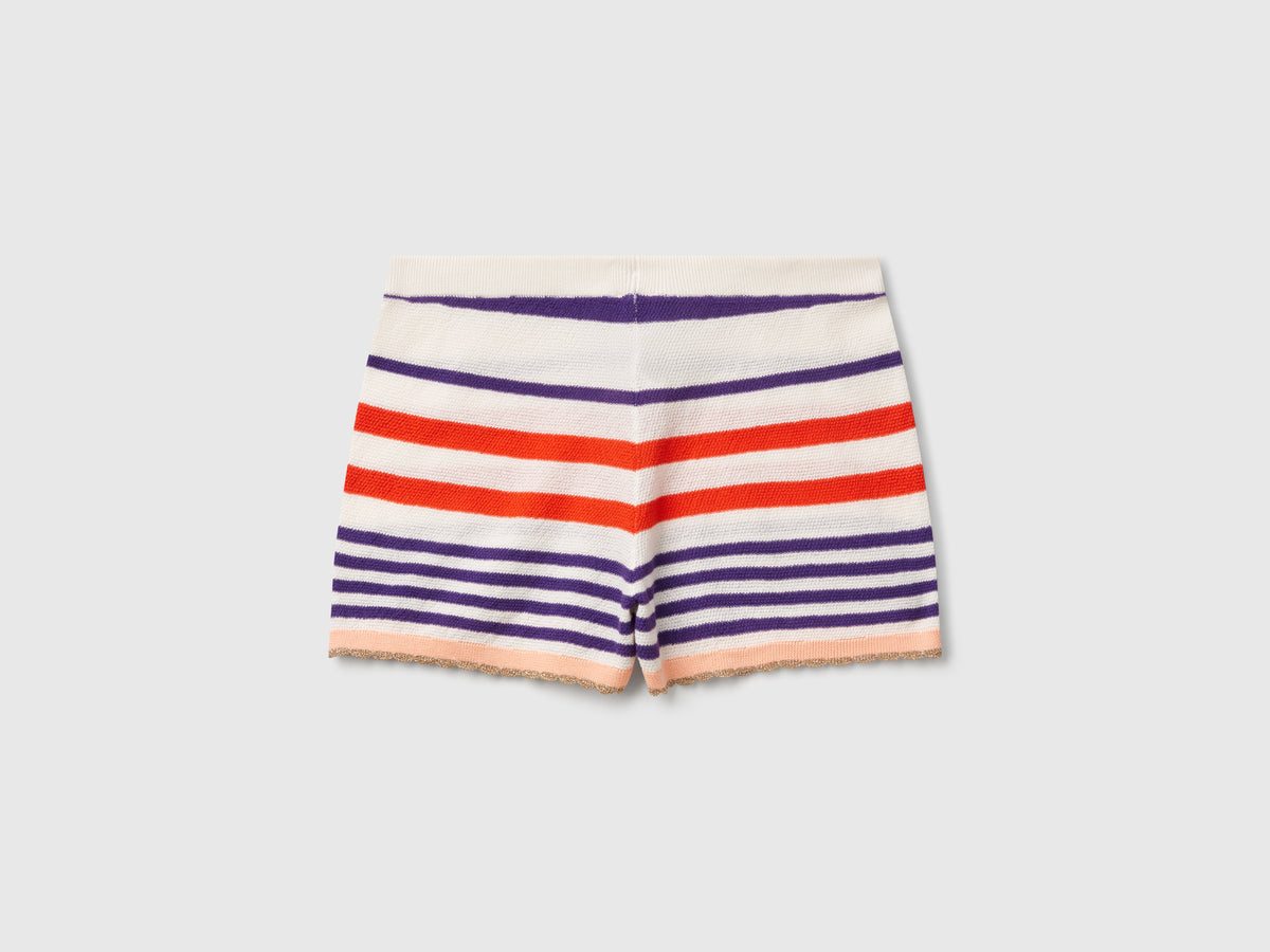 Shorts in maglia a righe