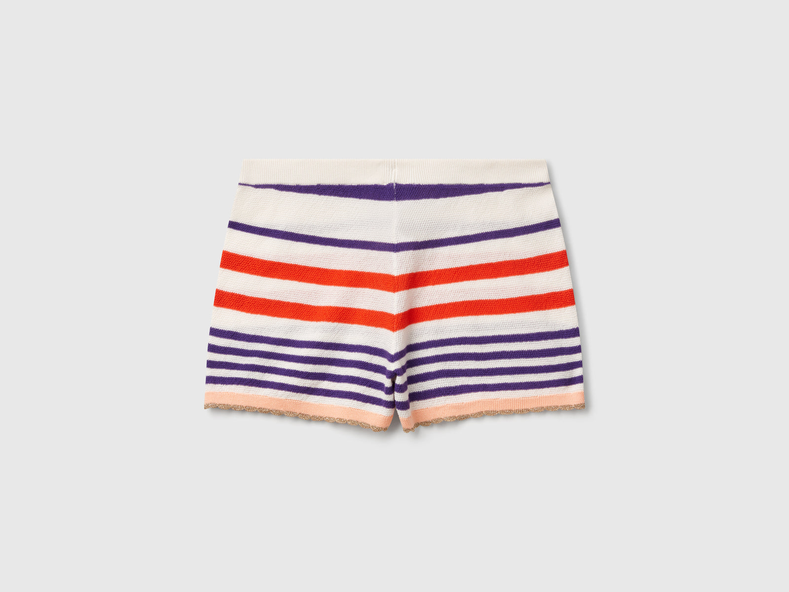 Shorts in maglia a righe da donna multi-color 2 | Benetton Outlet