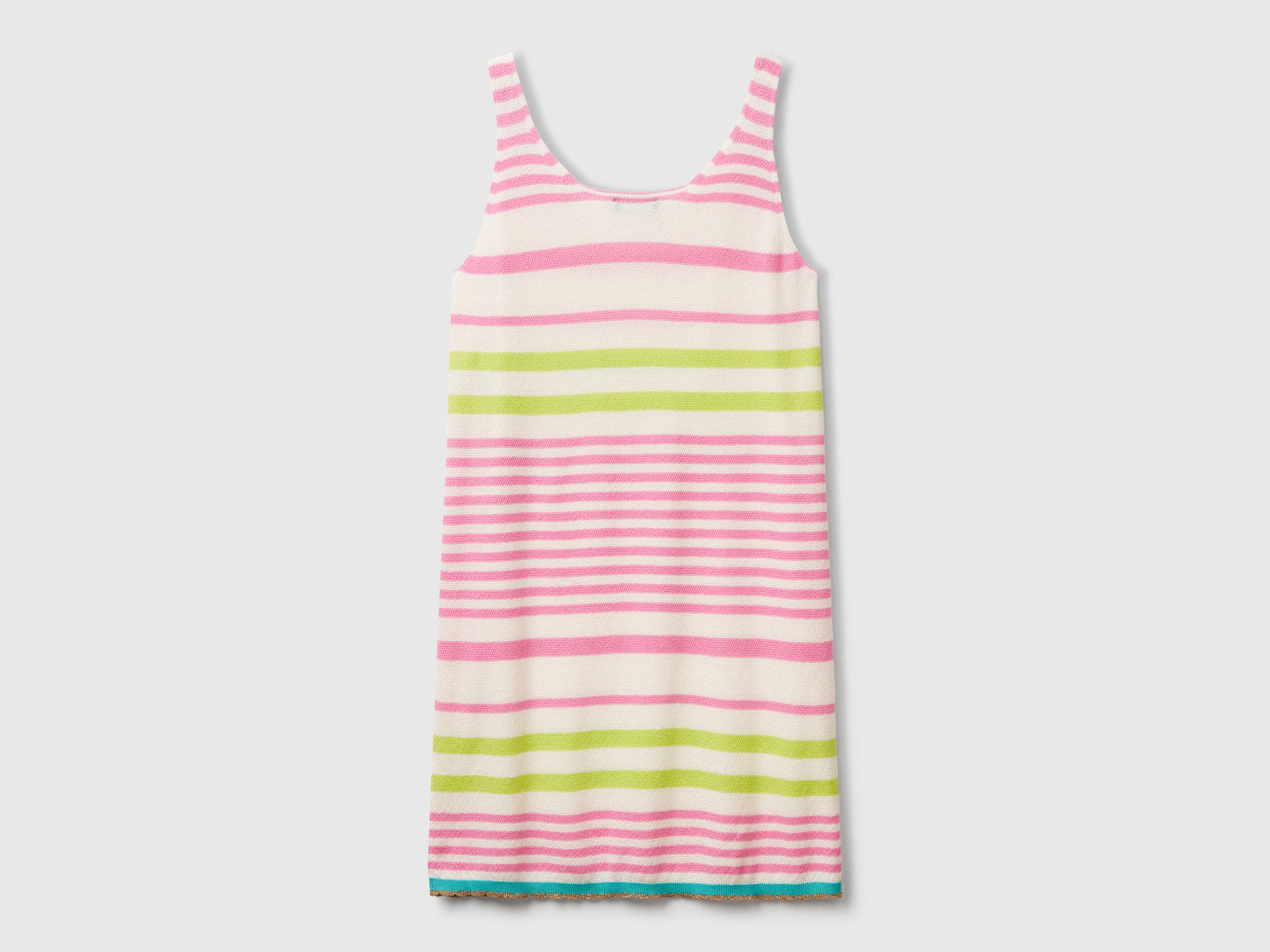 Vestito in maglia a righe da donna rosa 2 | Benetton Outlet