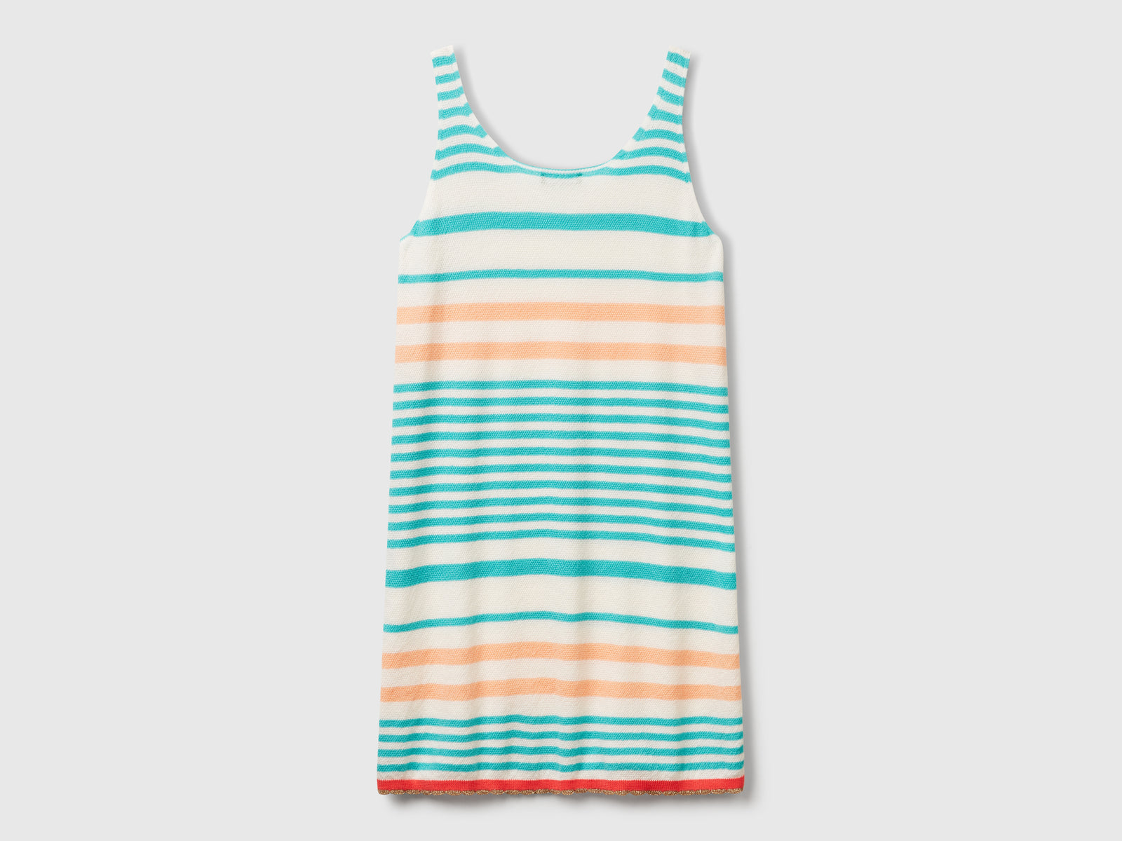 Vestito in maglia a righe da donna verde acqua 2 | Benetton Outlet