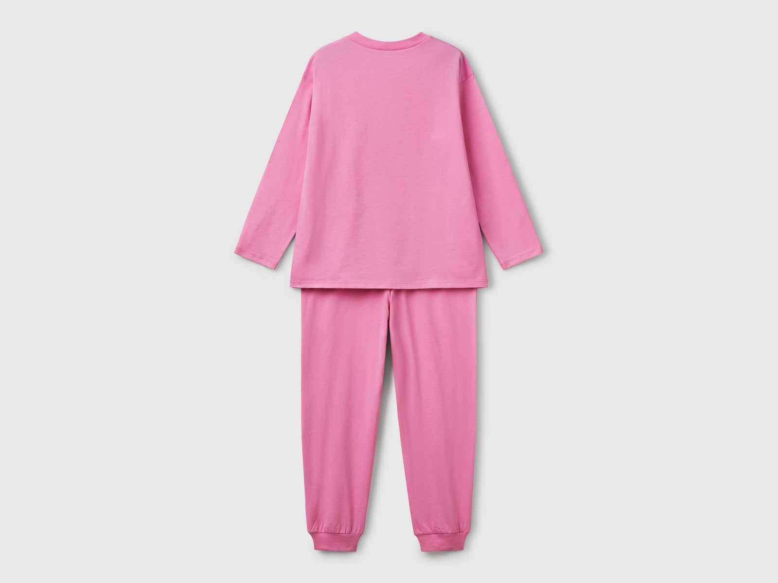 Pigiama in puro cotone da bambino rosa 2 | Benetton Outlet