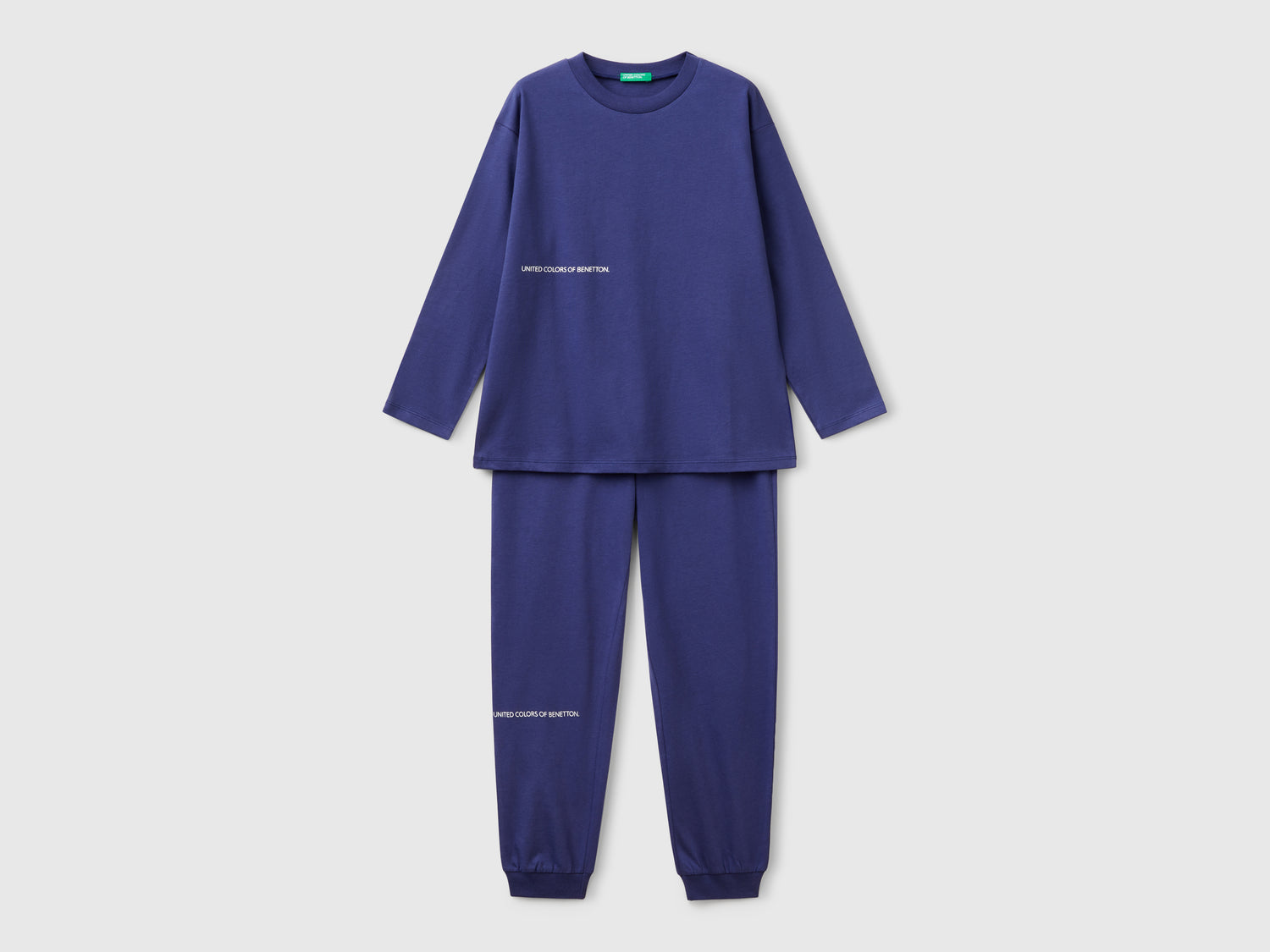 Pigiama in puro cotone da bambino blu | Benetton Outlet
