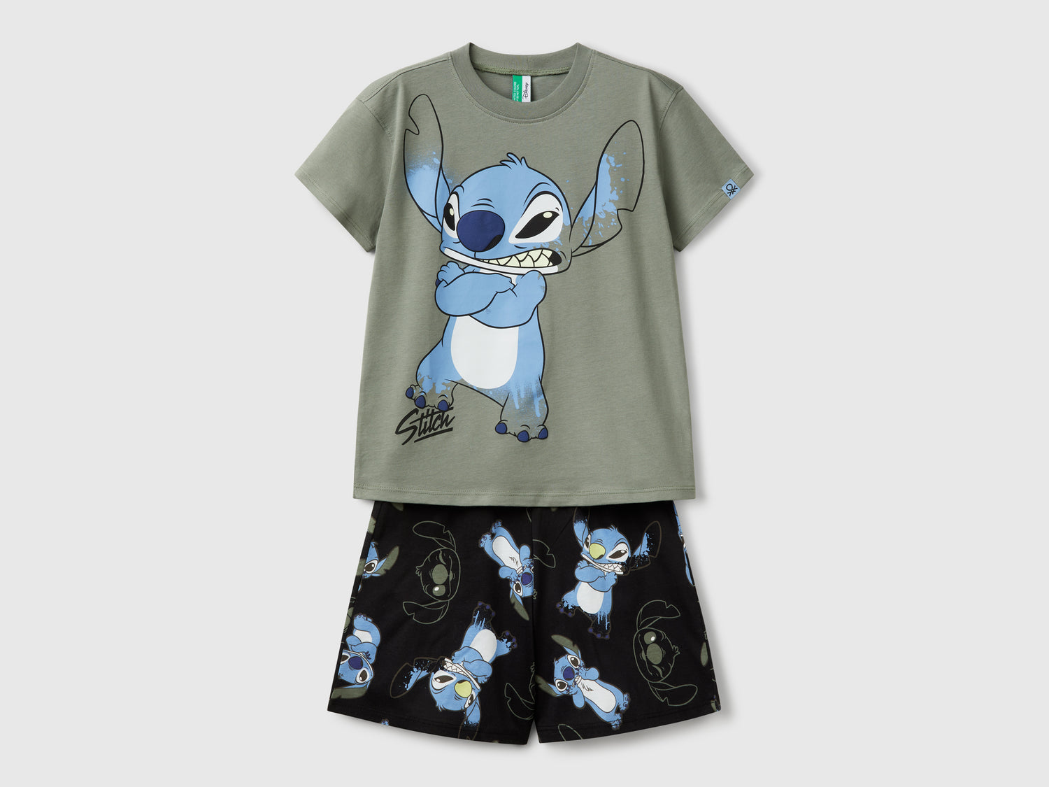 Pigiama corto Lilo & Stitch ©Disney da bambino verde chiaro | Benetton Outlet