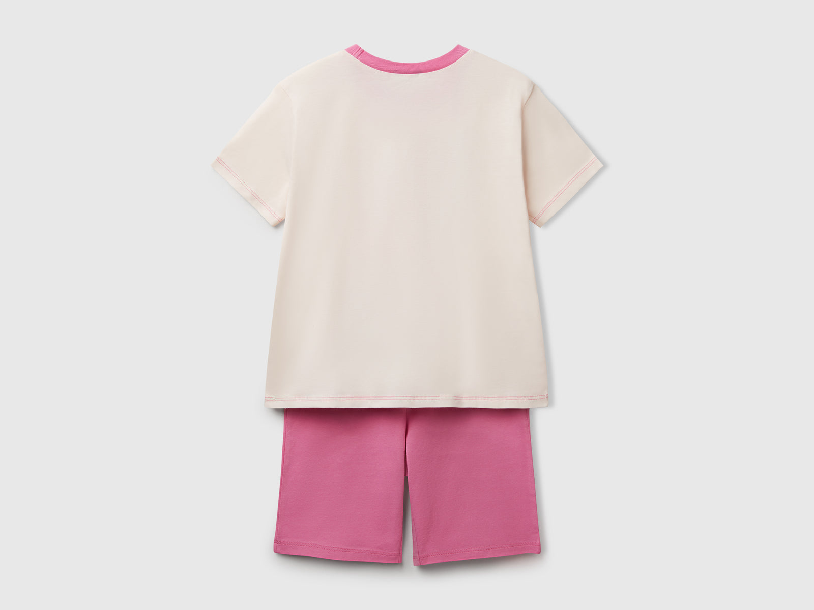 Pigiama con maxi logo da bambino rosa 2 | Benetton Outlet