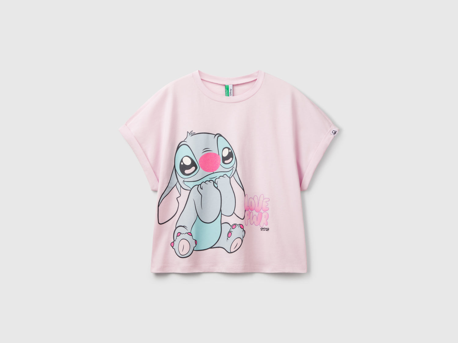 T-shirt boxy fit Lilo & Stitch ©Disney da donna lilla | Benetton Outlet