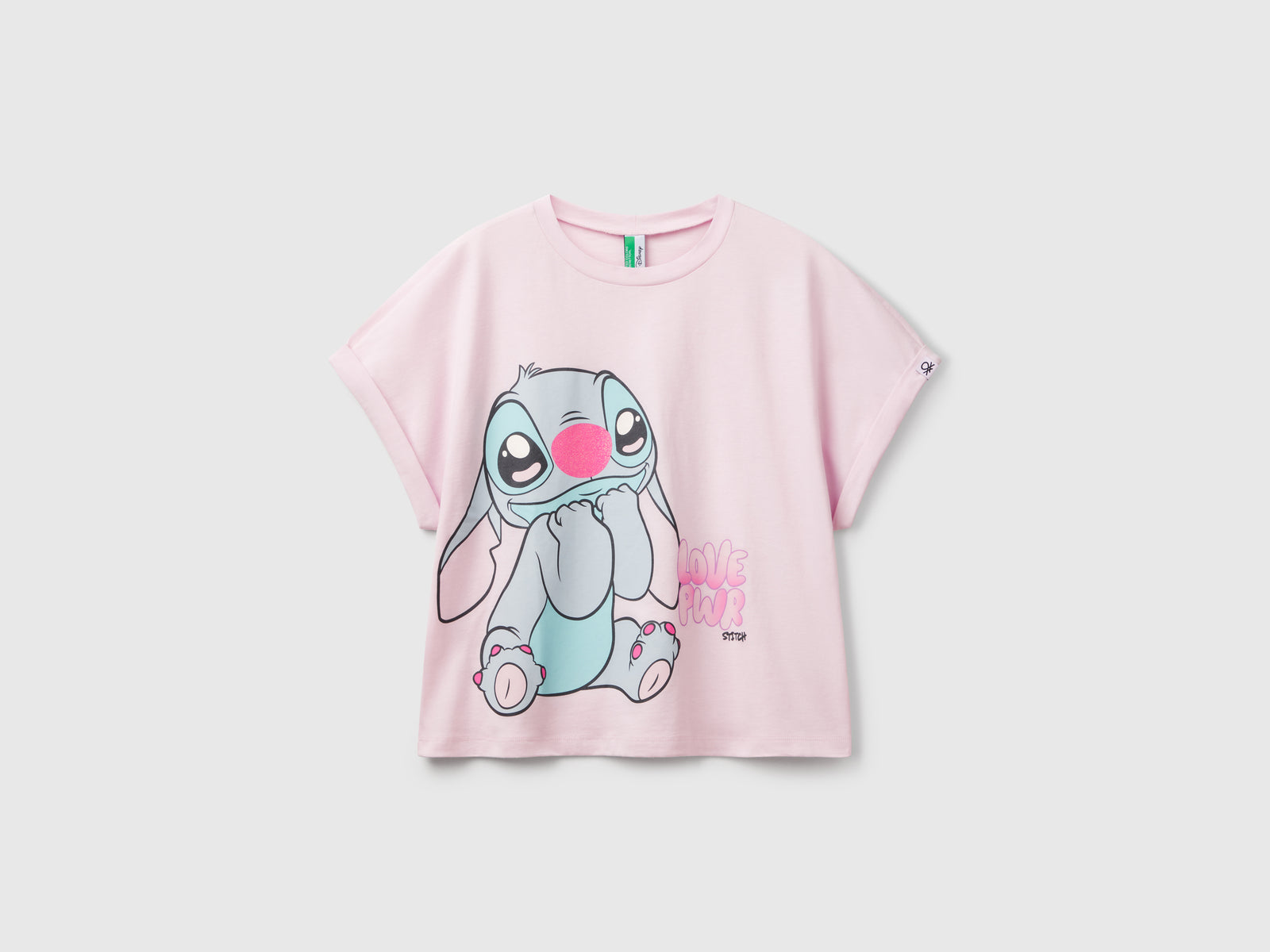 T-shirt boxy fit Lilo & Stitch ©Disney da donna lilla | Benetton Outlet