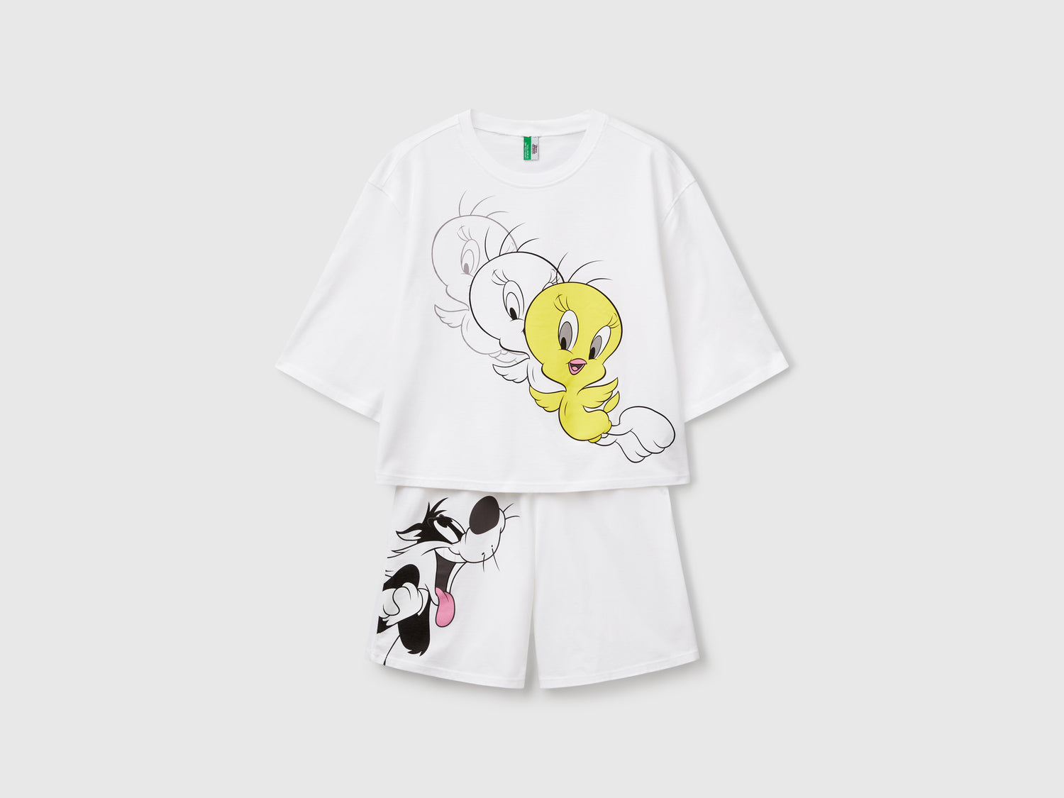 Pigiama con stampa ©Looney Tunes da donna bianco | Benetton Outlet