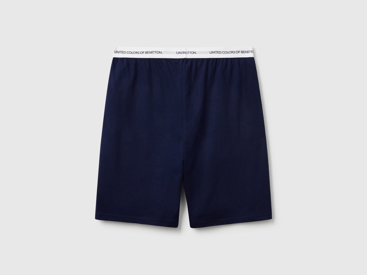 Shorts con elastico logato