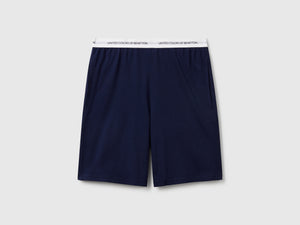 Shorts con elastico logato