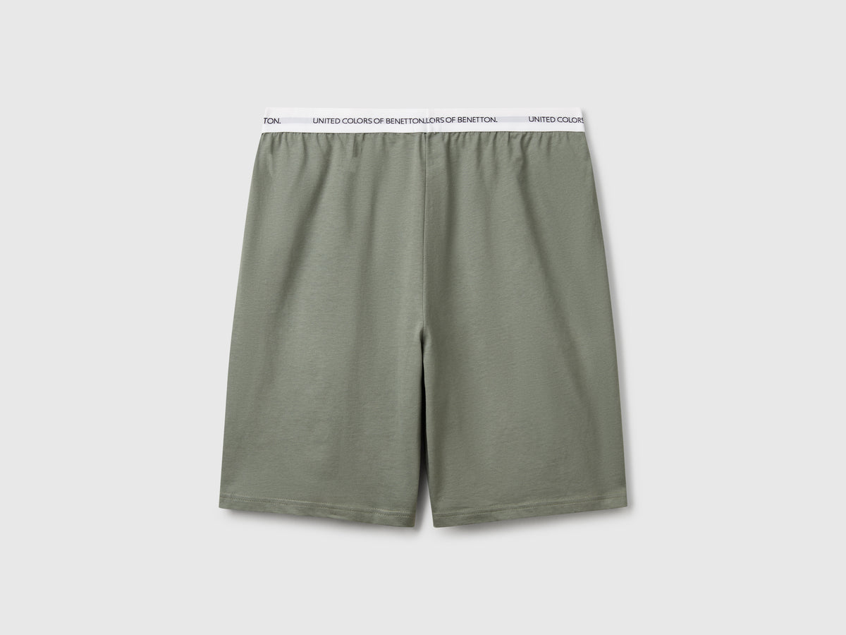 Shorts con elastico logato