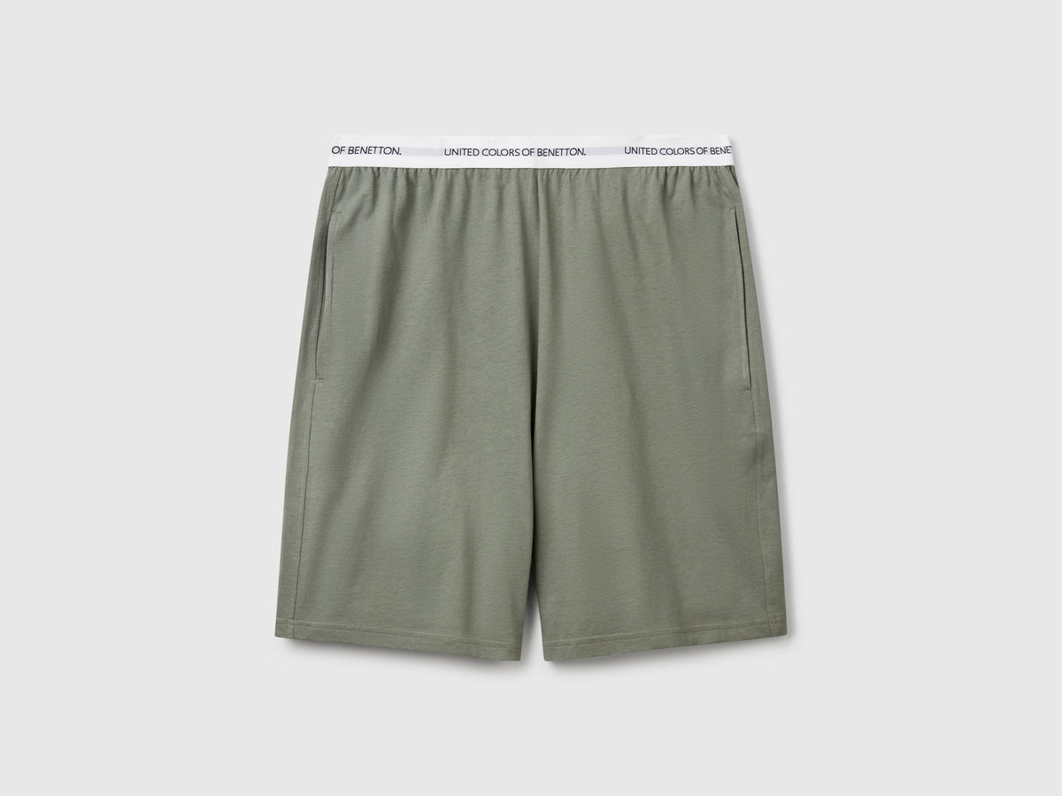 Shorts con elastico logato