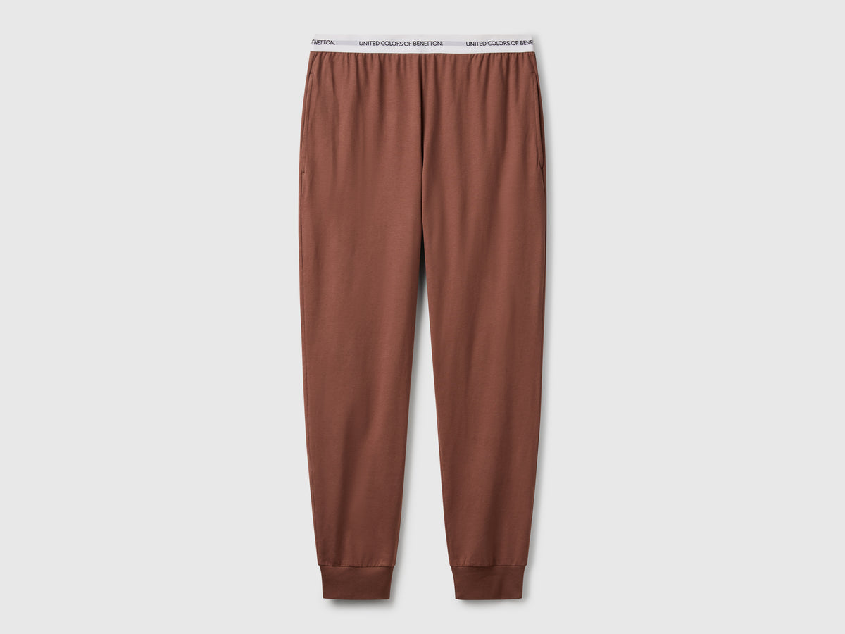 Pantaloni con elastico logato