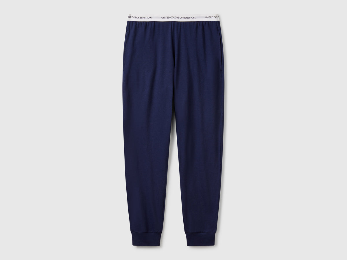 Pantaloni con elastico logato