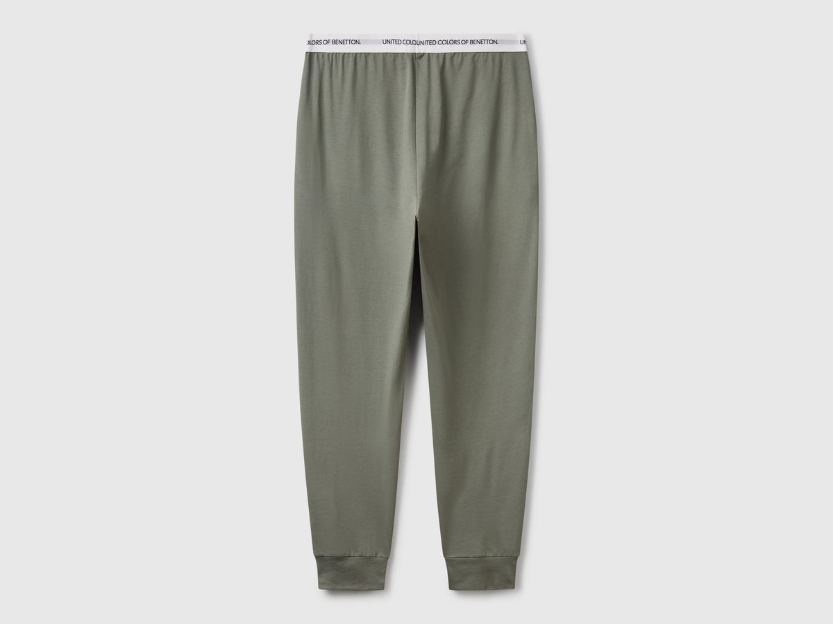 Pantaloni con elastico logato