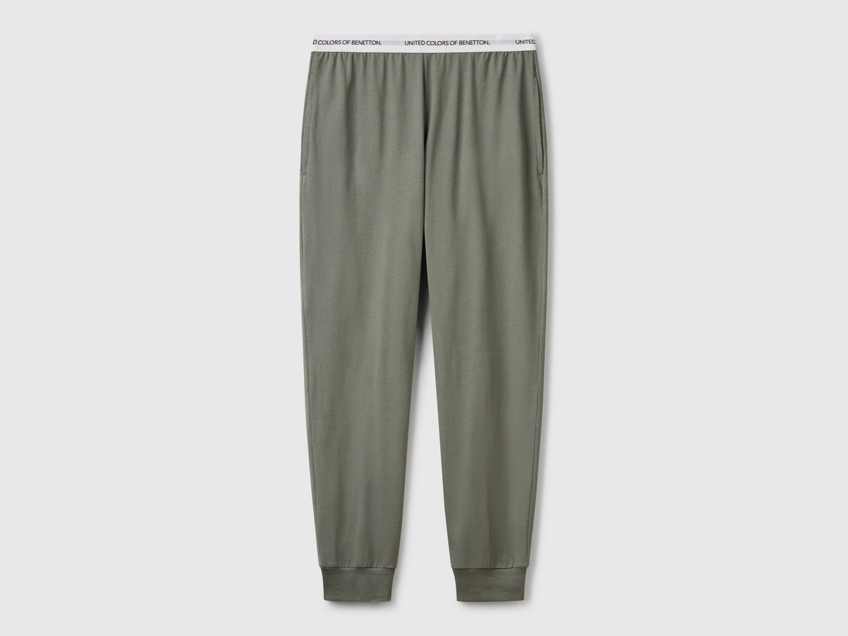 Pantaloni con elastico logato