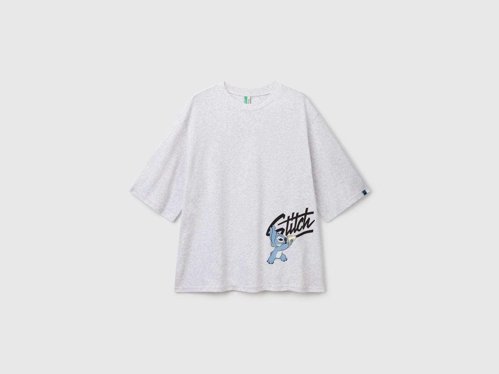 T-shirt Lilo & Stitch ©Disney in puro cotone da uomo grigio chiaro | Benetton Outlet