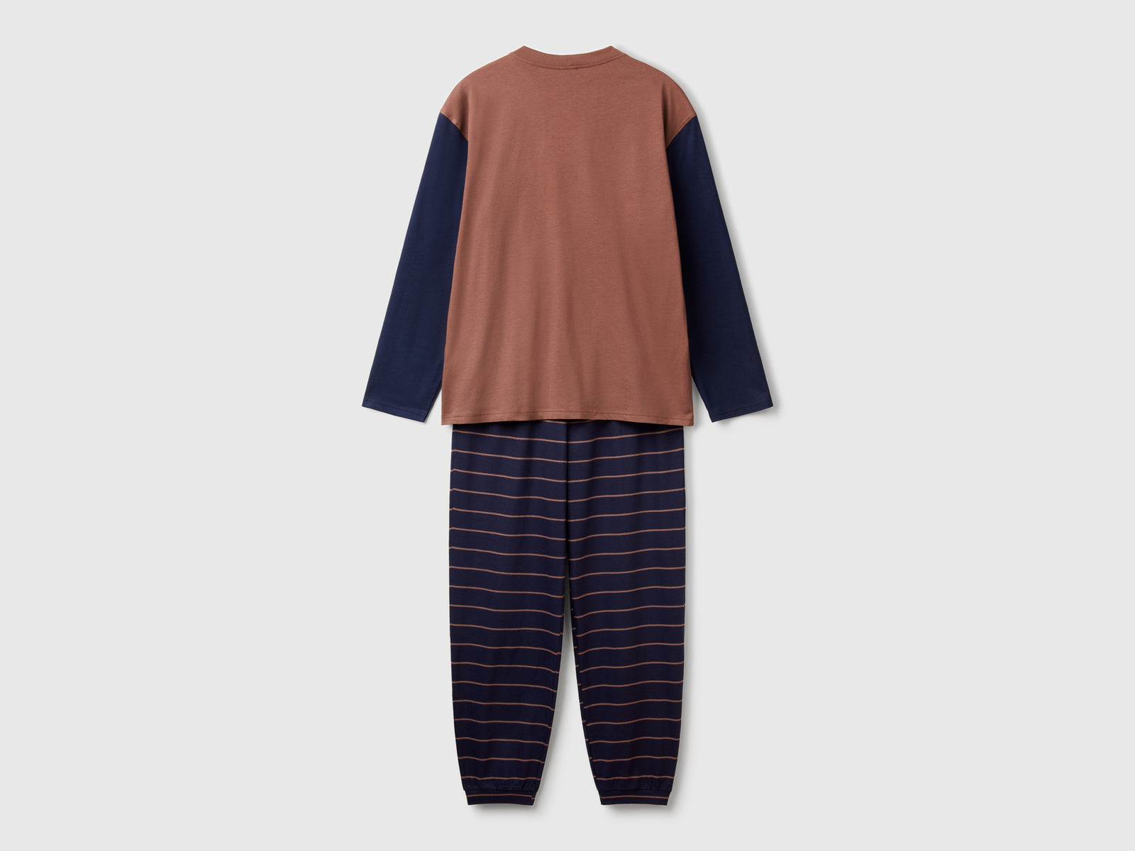 Pigiama in puro cotone da uomo marrone 2 | Benetton Outlet