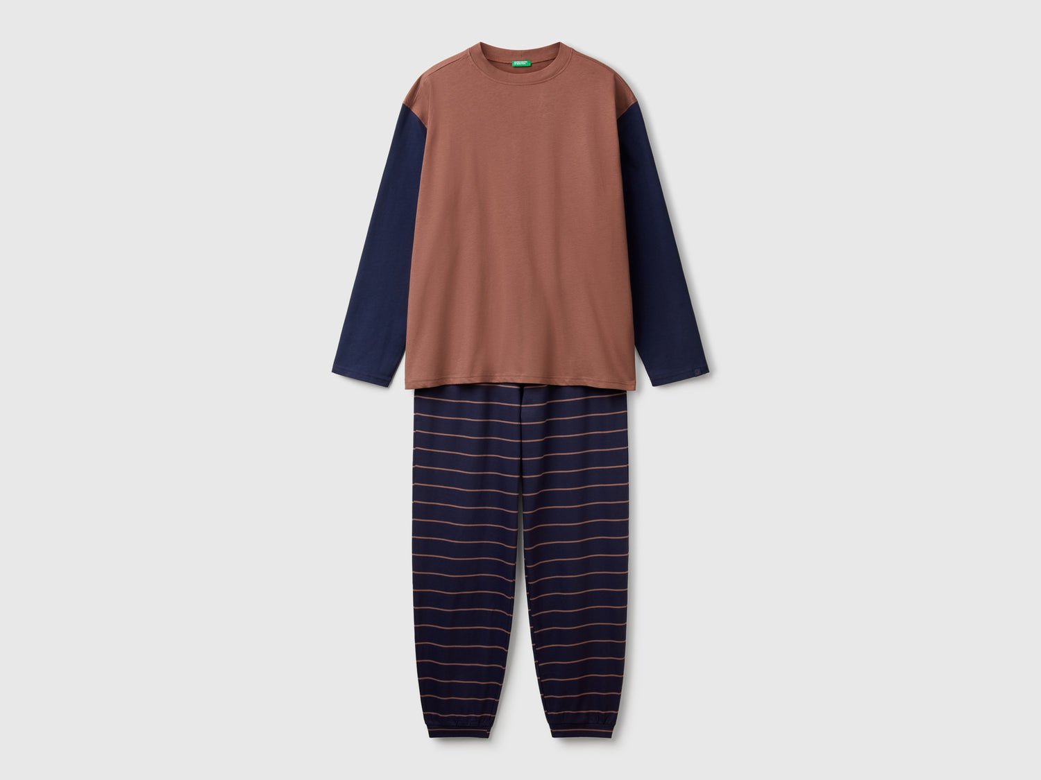 Pigiama in puro cotone da uomo marrone | Benetton Outlet