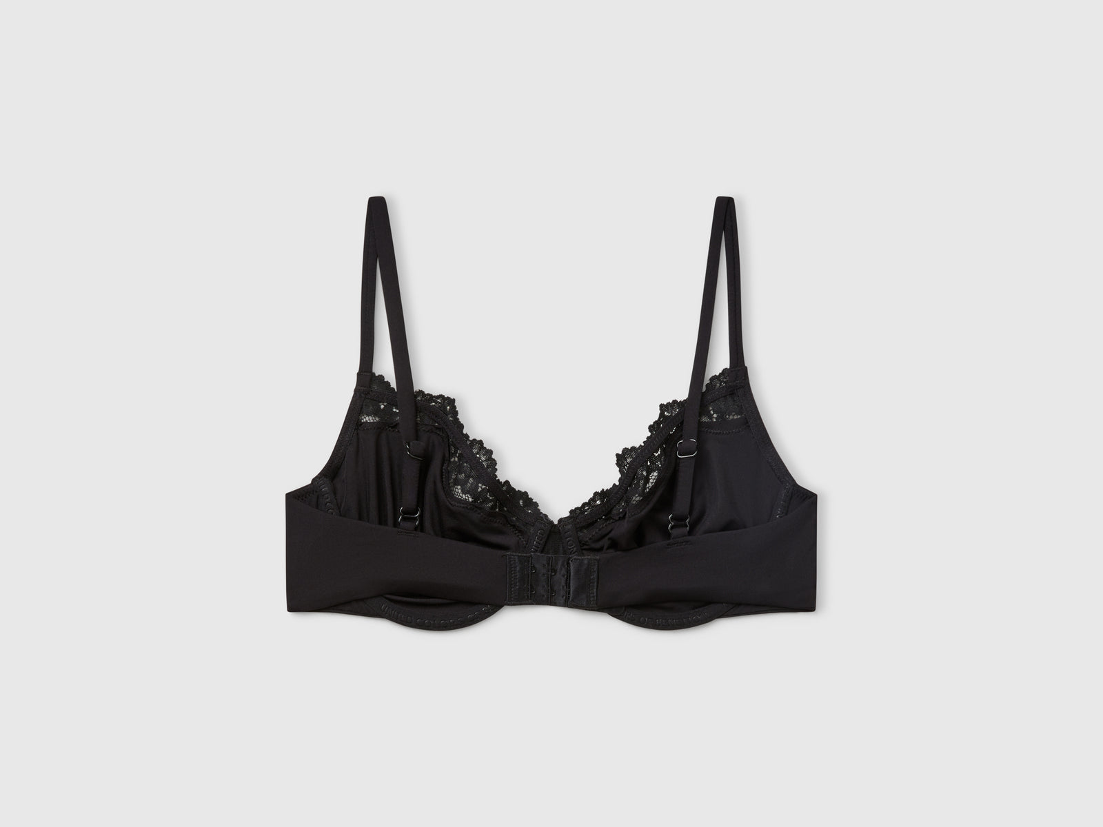 Reggiseno con ferretto e pizzo da donna nero 2 | Benetton Outlet