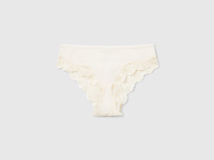Slip fianco alto con inserti in pizzo