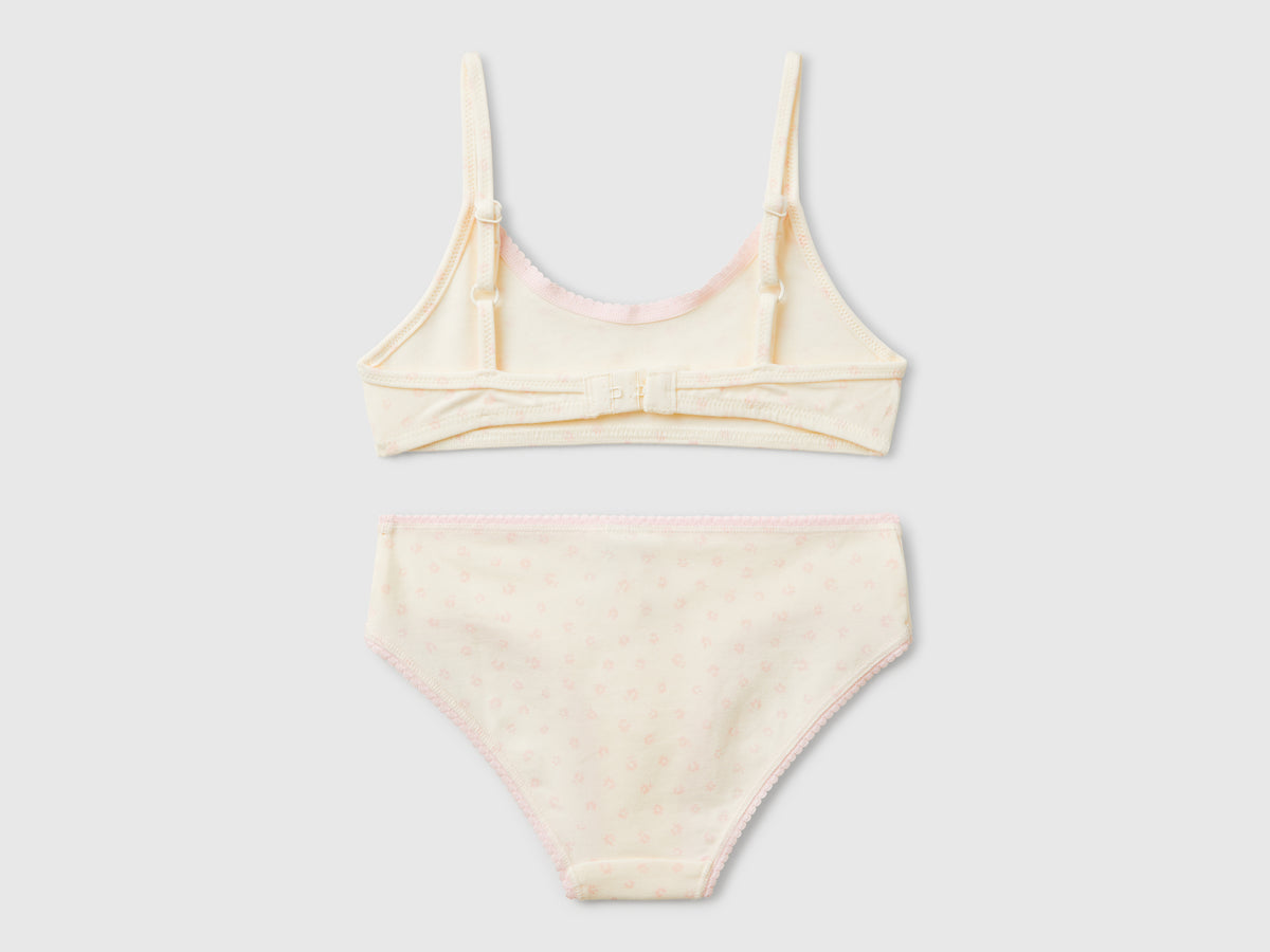 Completo brassiere e slip a fiori