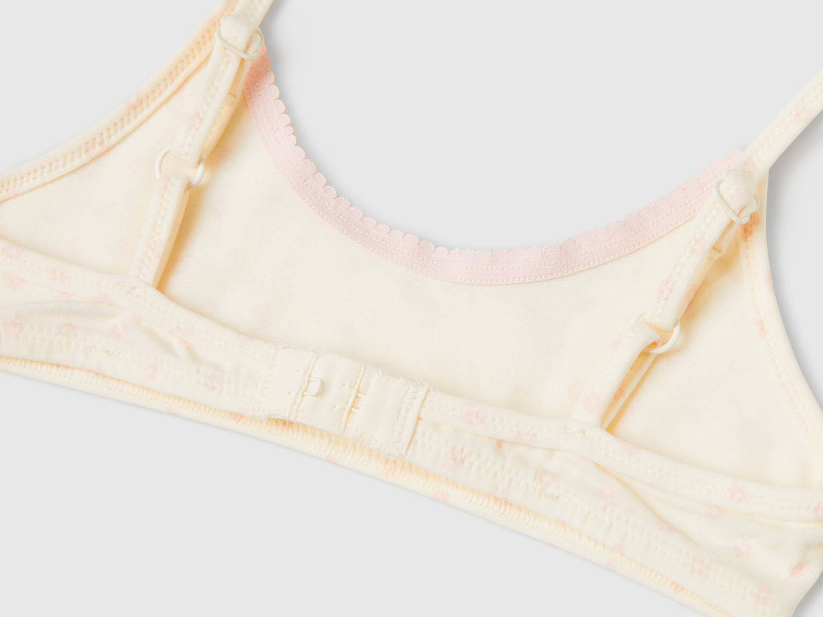 Completo brassiere e slip a fiori da bambina bianco panna 3 | Benetton Outlet