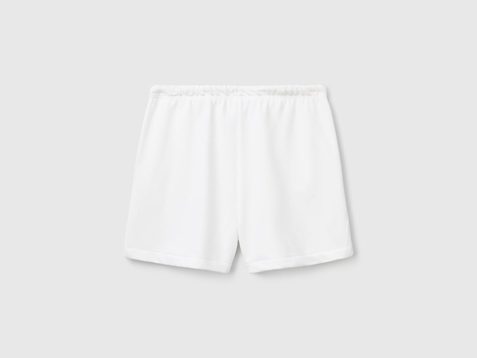 Shorts con elastico logato da donna bianco panna 2 | Benetton Outlet