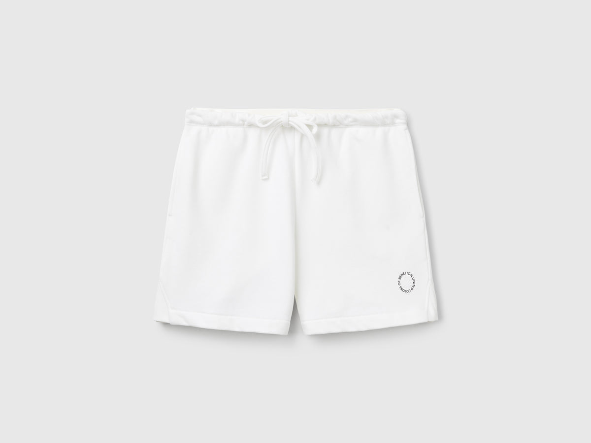 Shorts con elastico logato
