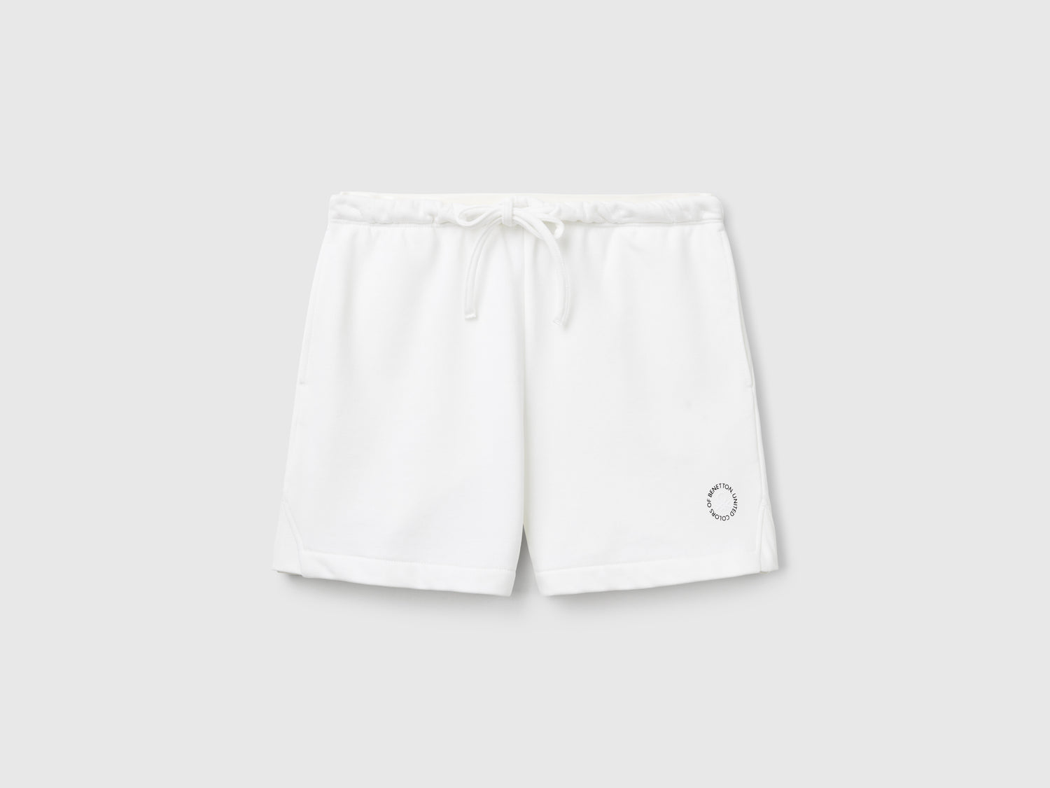 Shorts con elastico logato da donna bianco panna | Benetton Outlet