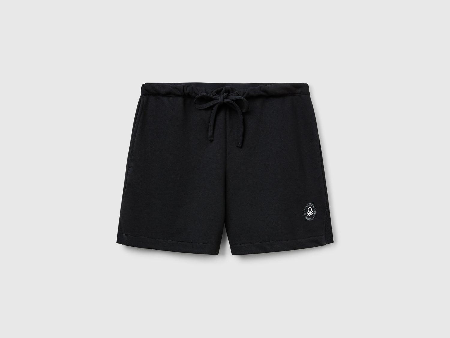 Shorts con elastico logato da donna nero | Benetton Outlet