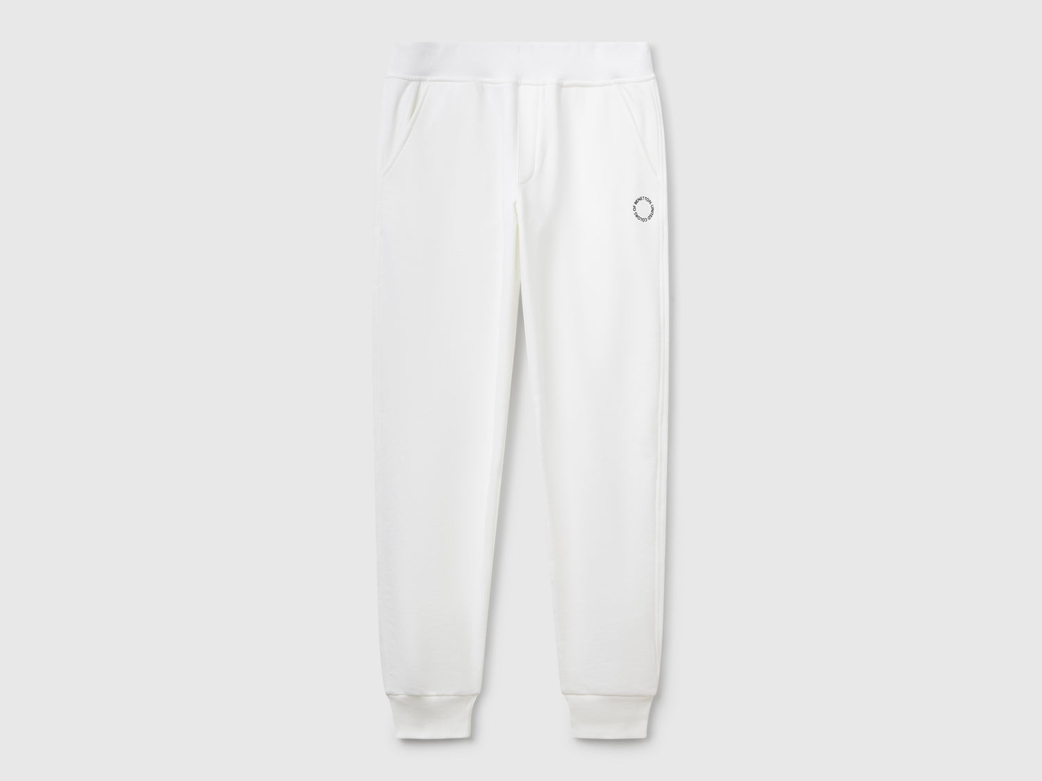 Pantaloni in felpa da donna bianco panna | Benetton Outlet