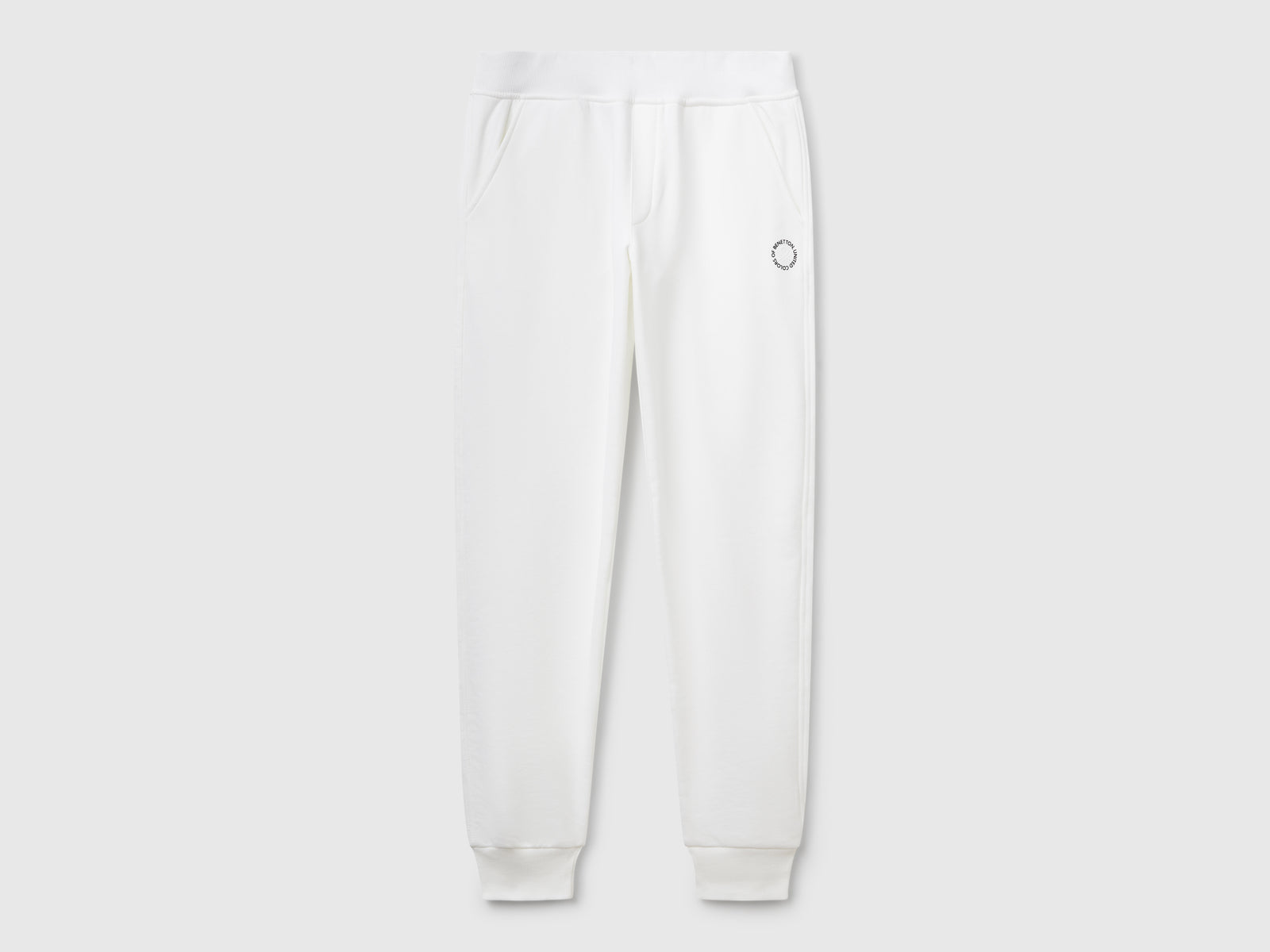 Pantaloni in felpa da donna bianco panna | Benetton Outlet