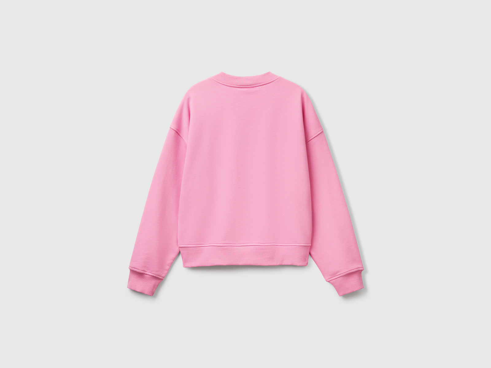 Felpa girocollo in misto cotone da donna rosa 2 | Benetton Outlet