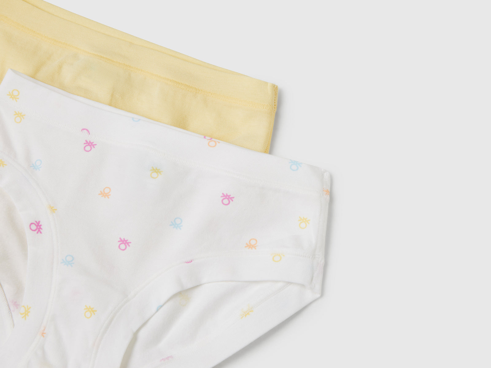Due slip in cotone super stretch da bambina multi-color 3 | Benetton Outlet