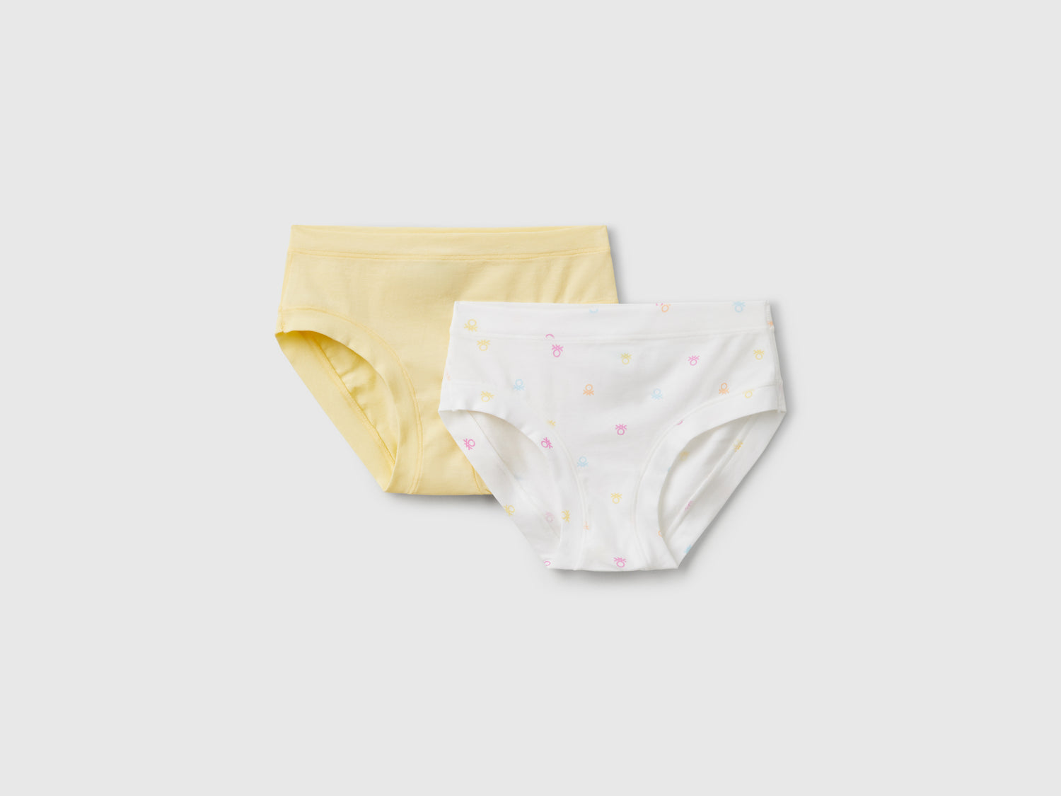 Due slip in cotone super stretch da bambina multi-color | Benetton Outlet