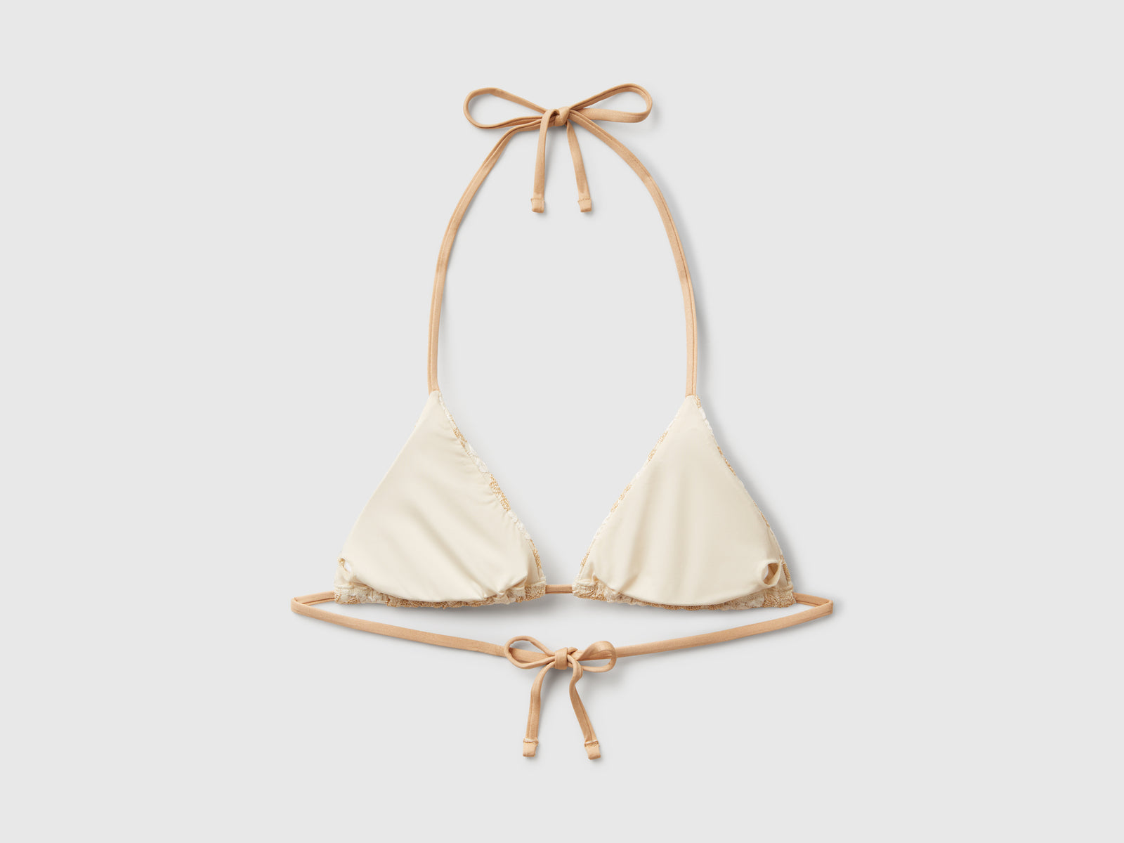 Triangolo mare crochet con lurex da donna oro 2 | Benetton Outlet