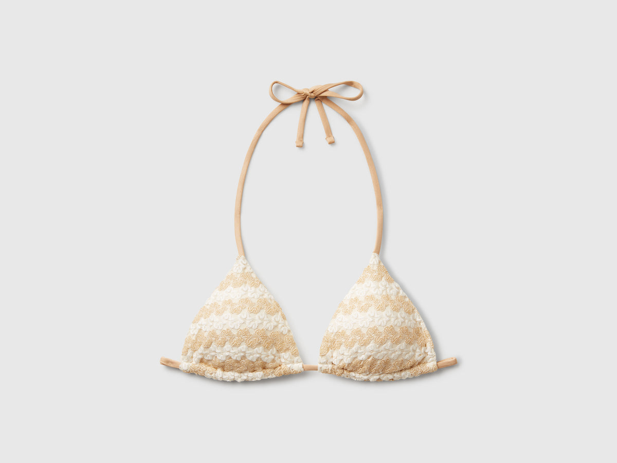 Triangolo mare crochet con lurex