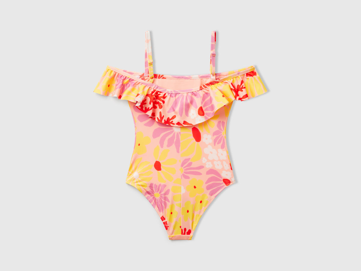 Costume intero con stampa fiori