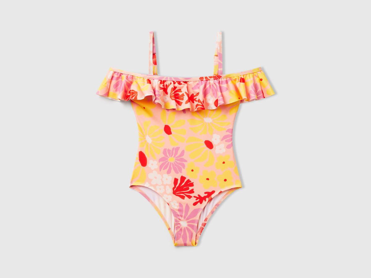 Costume intero con stampa fiori