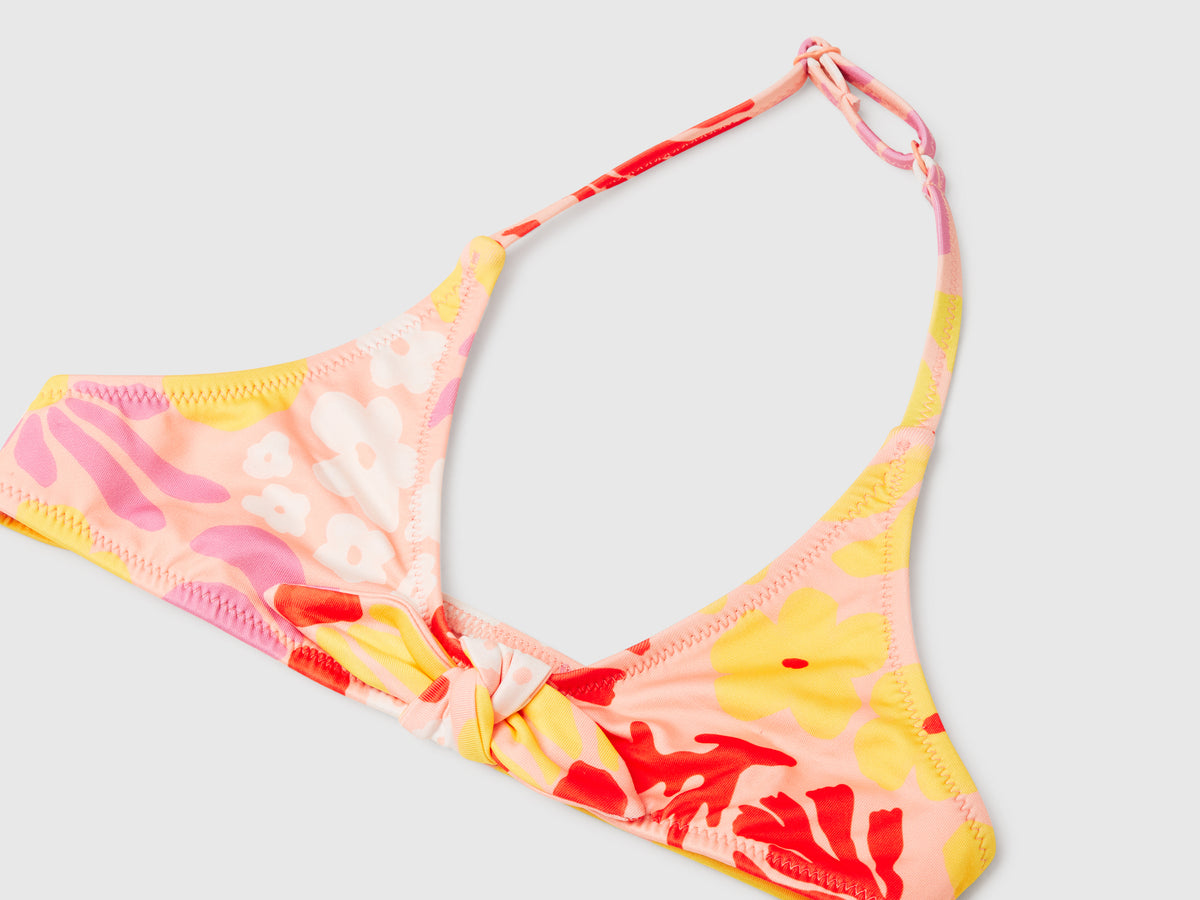 Bikini mare con stampa fiori